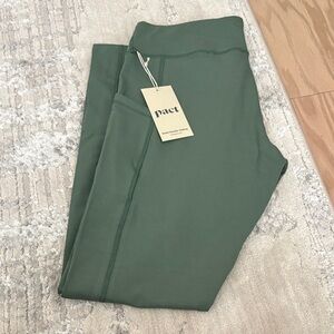 Pact Olive Green High-Rise Leggings